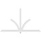 Ekena Millwork Redmond Architectural Grade PVC Gable Bracket, 96"W x 56"H x 2"D x 4"F, 14/12 Pitch GBP096X56X0204RED00 - alternate 4